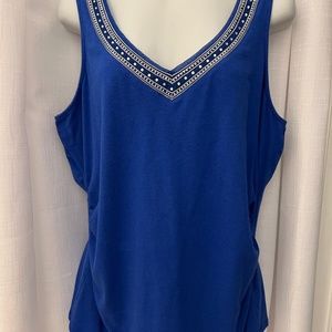 SPRING FWD SPECIAL! Beautiful White House Black Market Embellished Tank Top